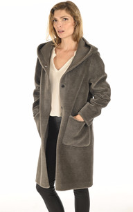 Manteau laine Angelique r versible gris Oakwood La Canadienne Manteaux et 7 8 Textile Gris