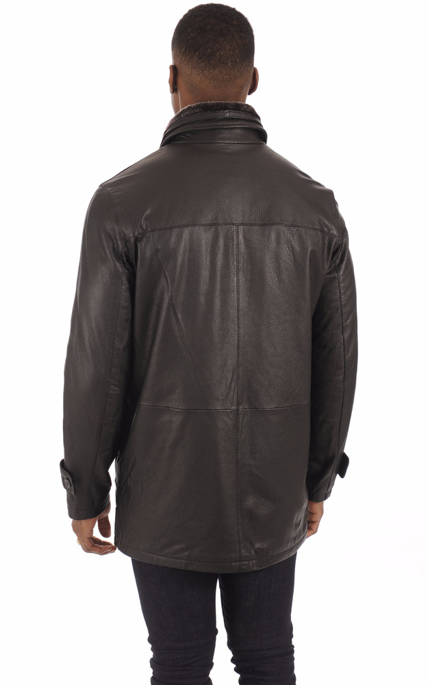 Surveste Chaude Cuir Grainé Noir Smarty