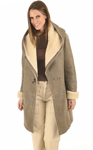 Peau lainée patinée beige