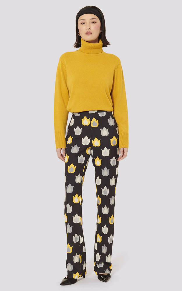 Pantalon noir imprimé flammes Tara Jarmon