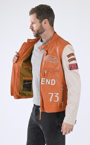 Blouson moto Rapid orange