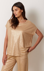Top lin Tess beige doré