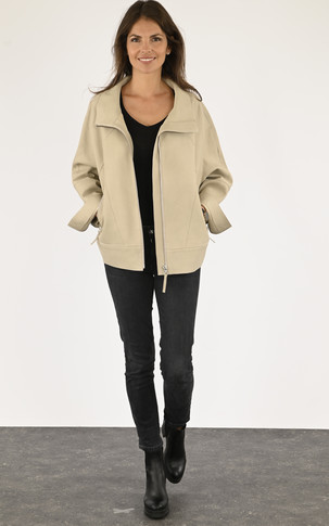 Veste couture agneau beige