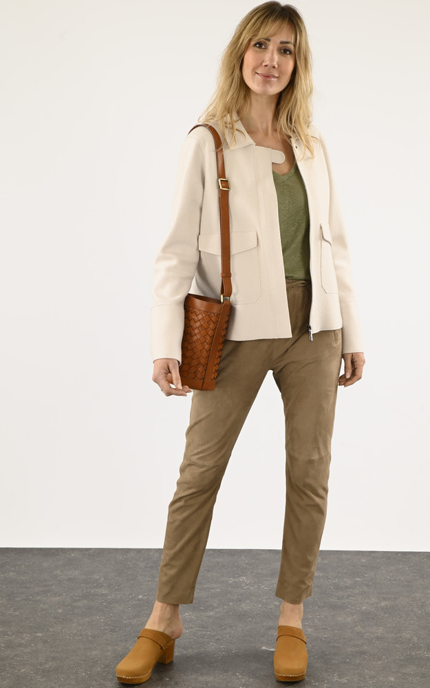 Veste laine Ambre beige Oakwood