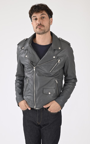 Blouson en cuir Rocky GRIS