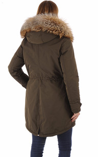 Parka femme vrai discount fourrure