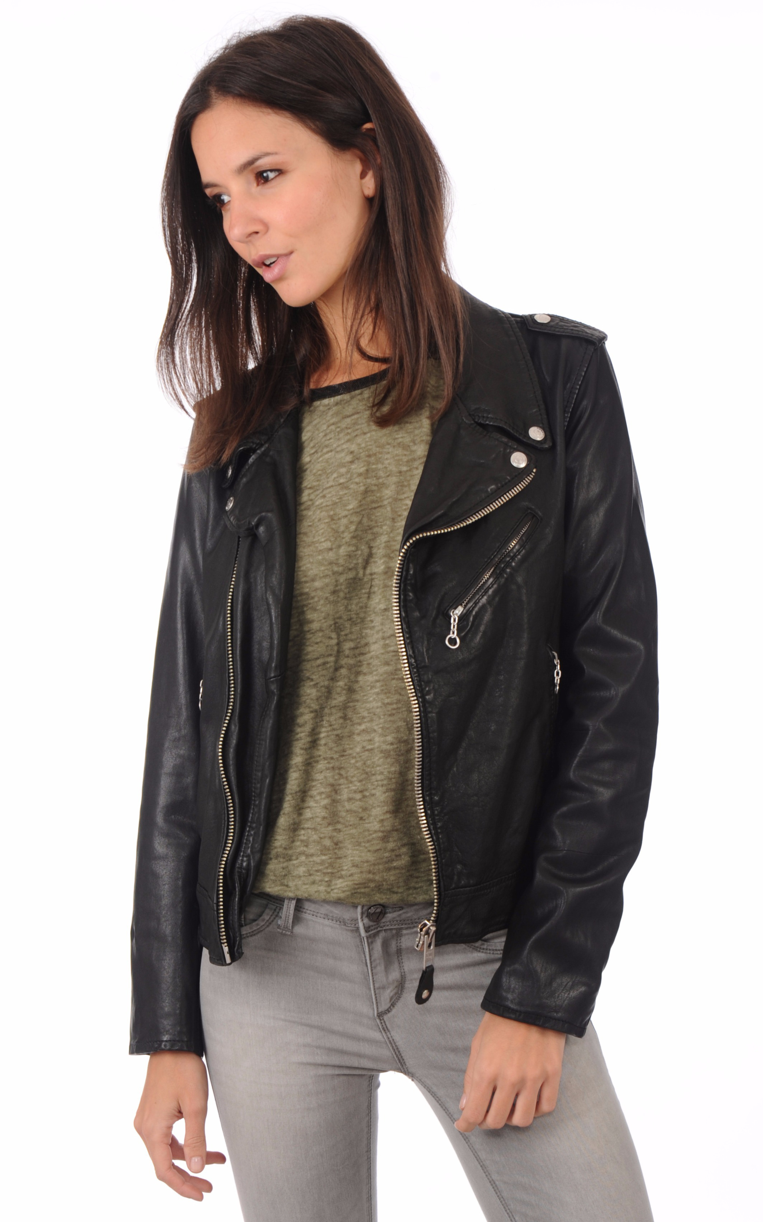Perfecto Cuir Femme Perfecto Cuir LCW2607X Femme Schott - La Canadienne - Blouson Cuir Noir