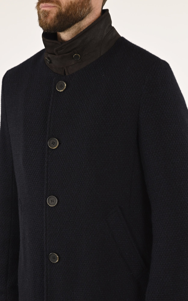 Manteau élégant laine marine Gimo's