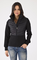 Veste bi-matière Annick noire