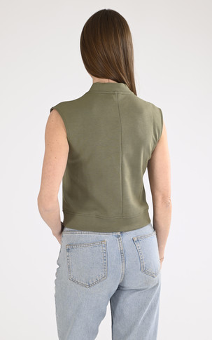 Pull sans manches Saonne vert