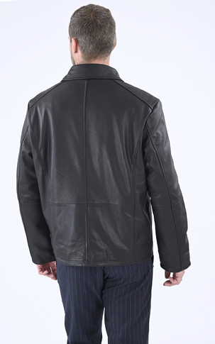 Blouson chaud cuir noir