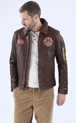 Blouson pilote Waterford cognac