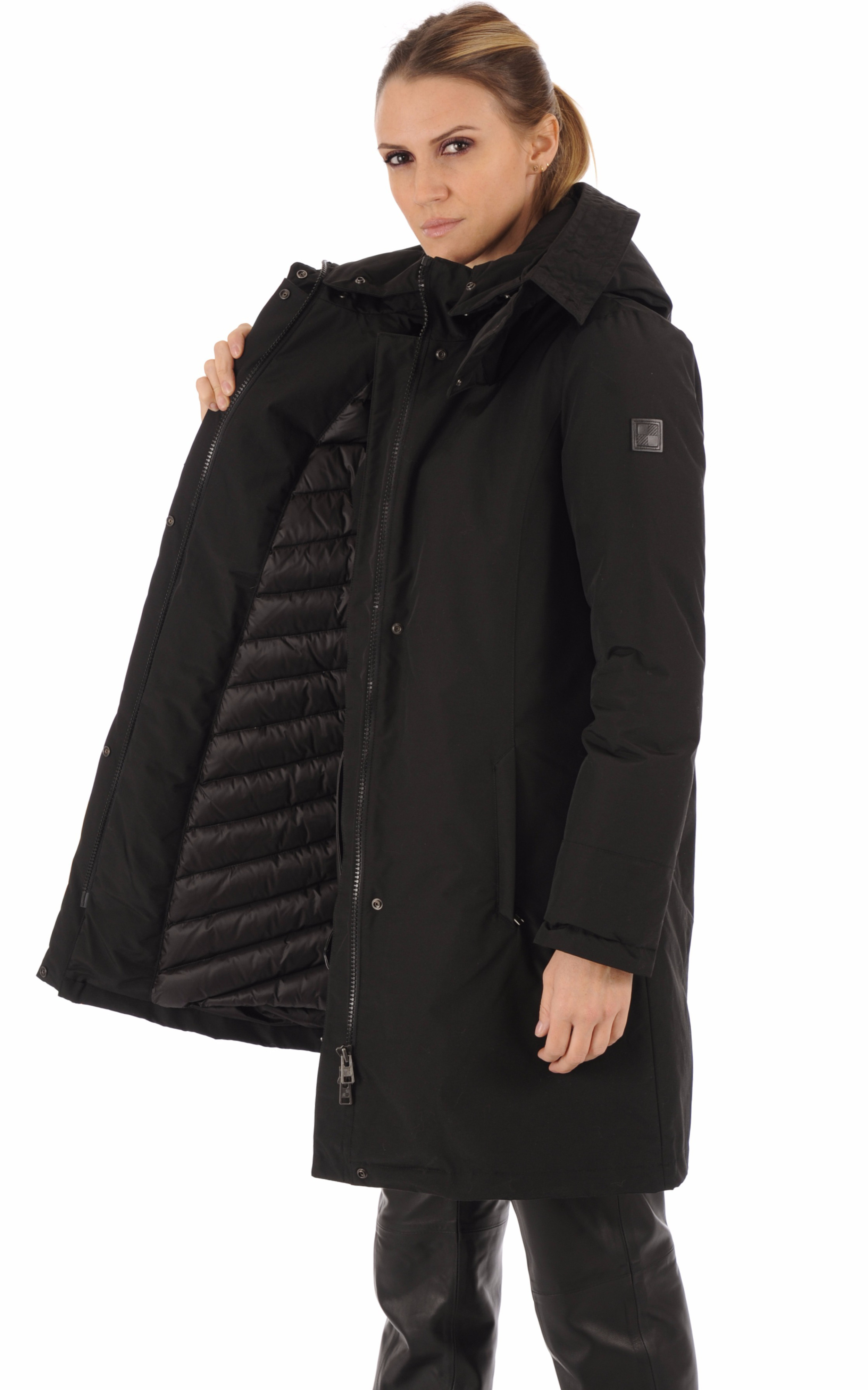 Parka W S Bow Bridge Woolrich La Canadienne Doudoune Textile Noir