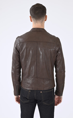 Blouson cuir Gafino Bison