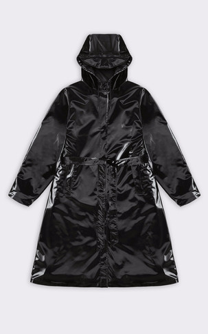 A-Line Jacket longer 12040 noir brillant