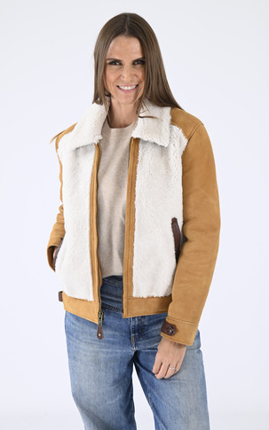 Blouson agneau Lcw Holly camel