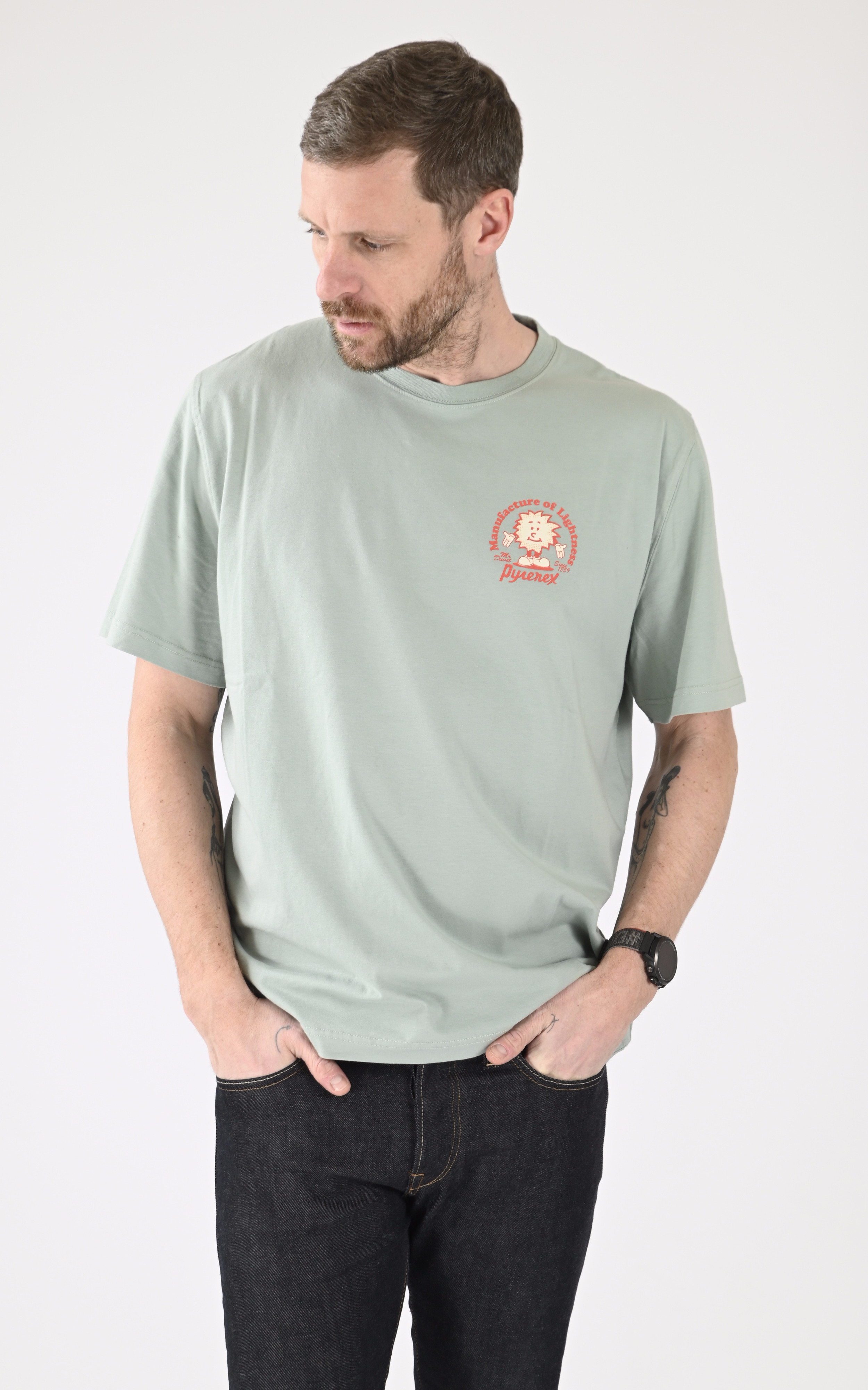T-shirt Mfg Tee vert Pyrenex