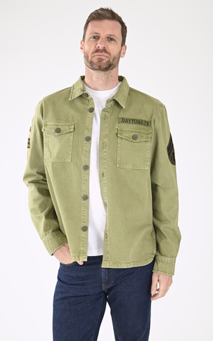 Chemise denim Melhart kaki