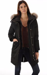 parka noir femme