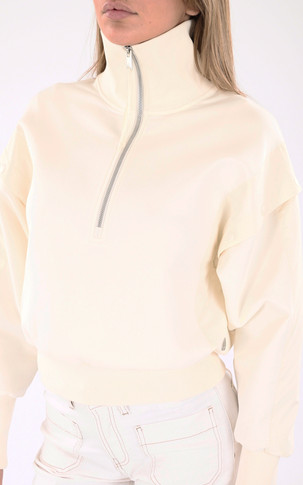 Sweat 2 en 1 MIXED MEDIA TOP  blanc