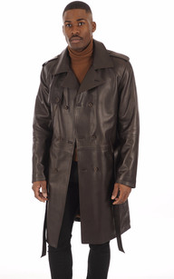 Trench Cuir Marron Homme La Canadienne La Canadienne Manteaux