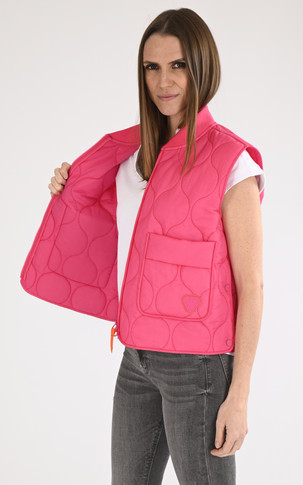 Doudoune sans manches Isae rose