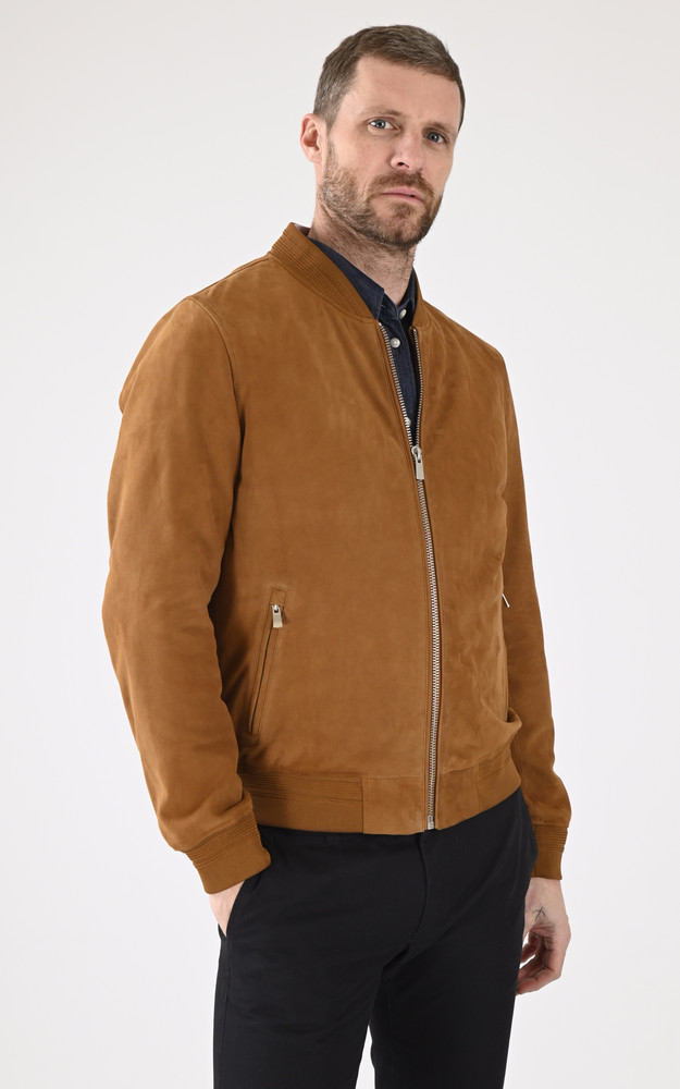 Teddy cuir velours PEM79 cognac Serge Pariente