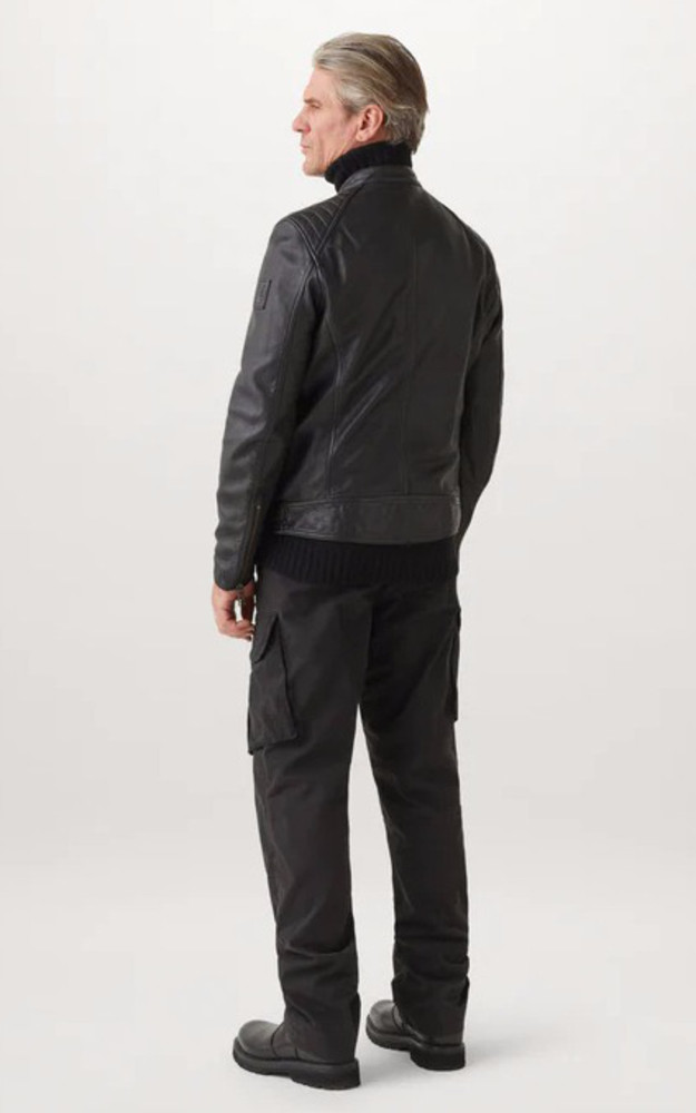 Blouson motard cuir noir Belstaff